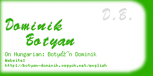 dominik botyan business card